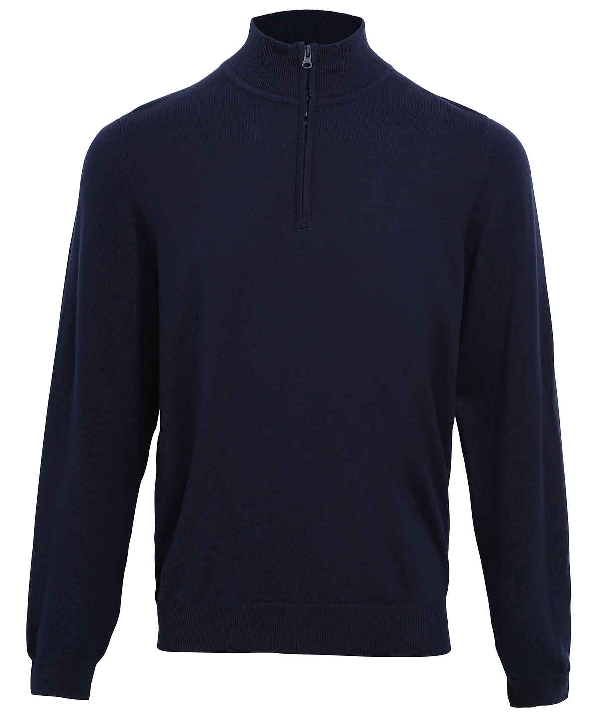 PR695 ¼ zip knitted sweater Blue