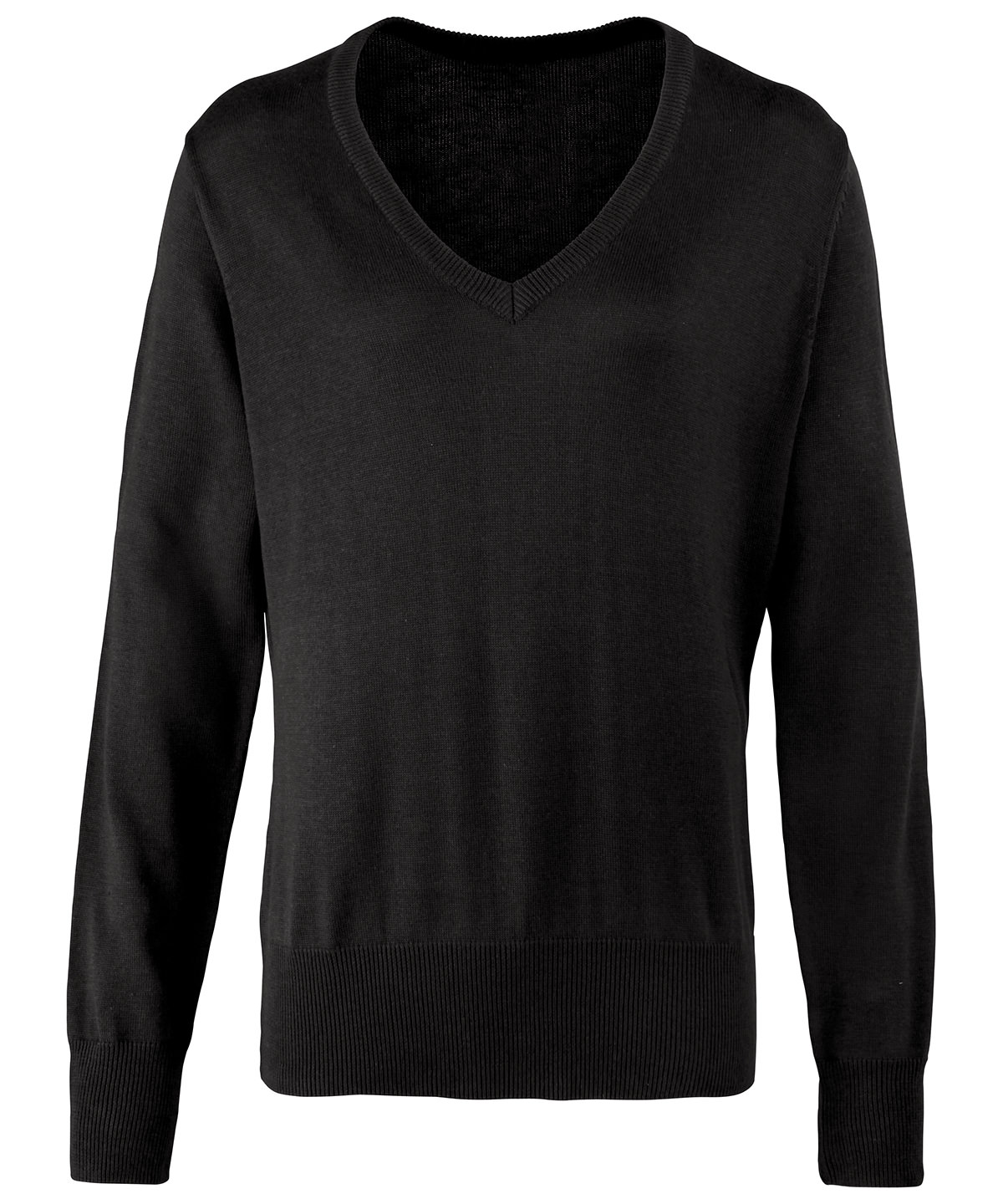 PR696 Women’s v-neck knitted sweater Black
