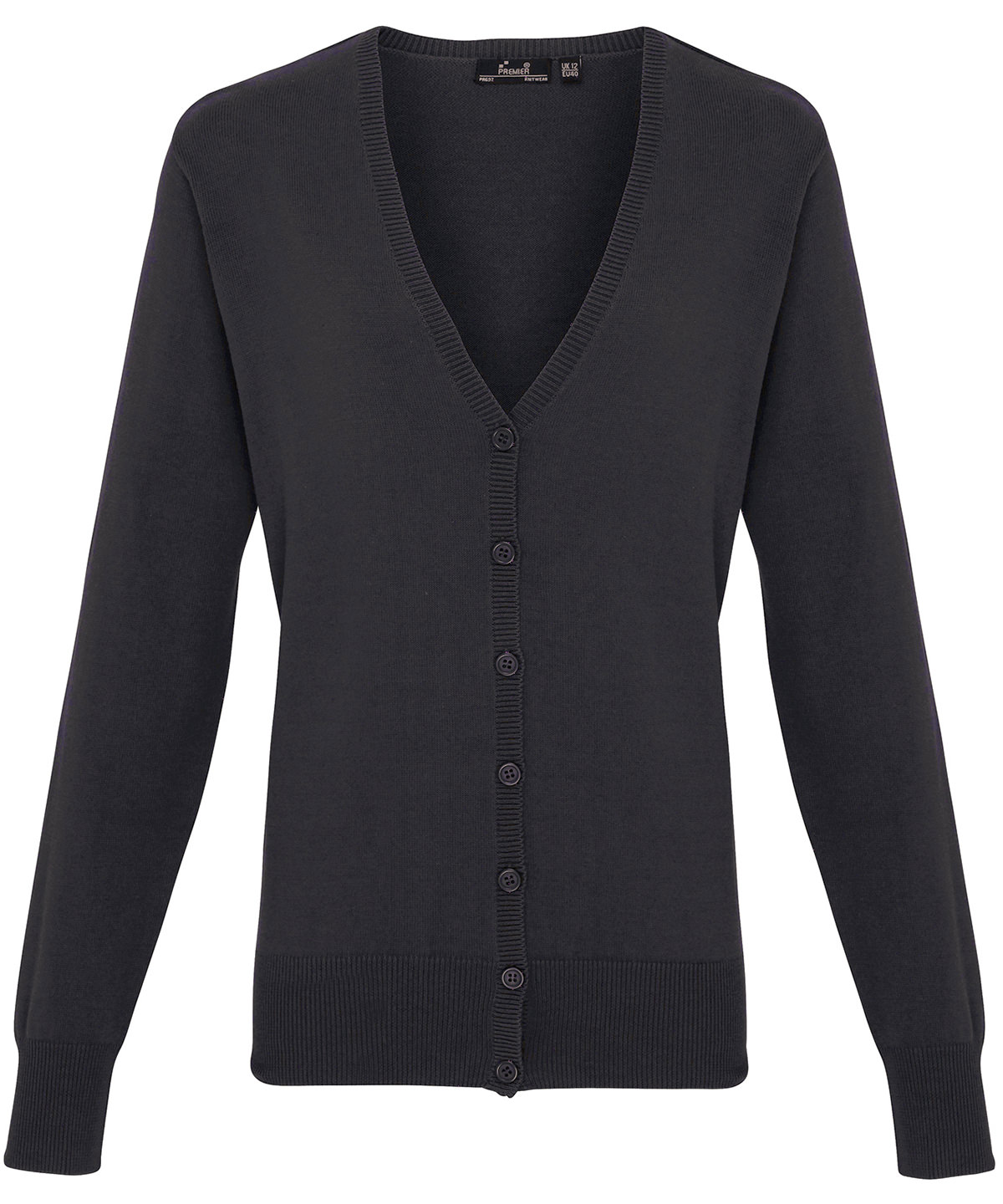 PR697 Women’s button-through knitted cardigan Grey PR697 Women’s button-through knitted cardigan Grey