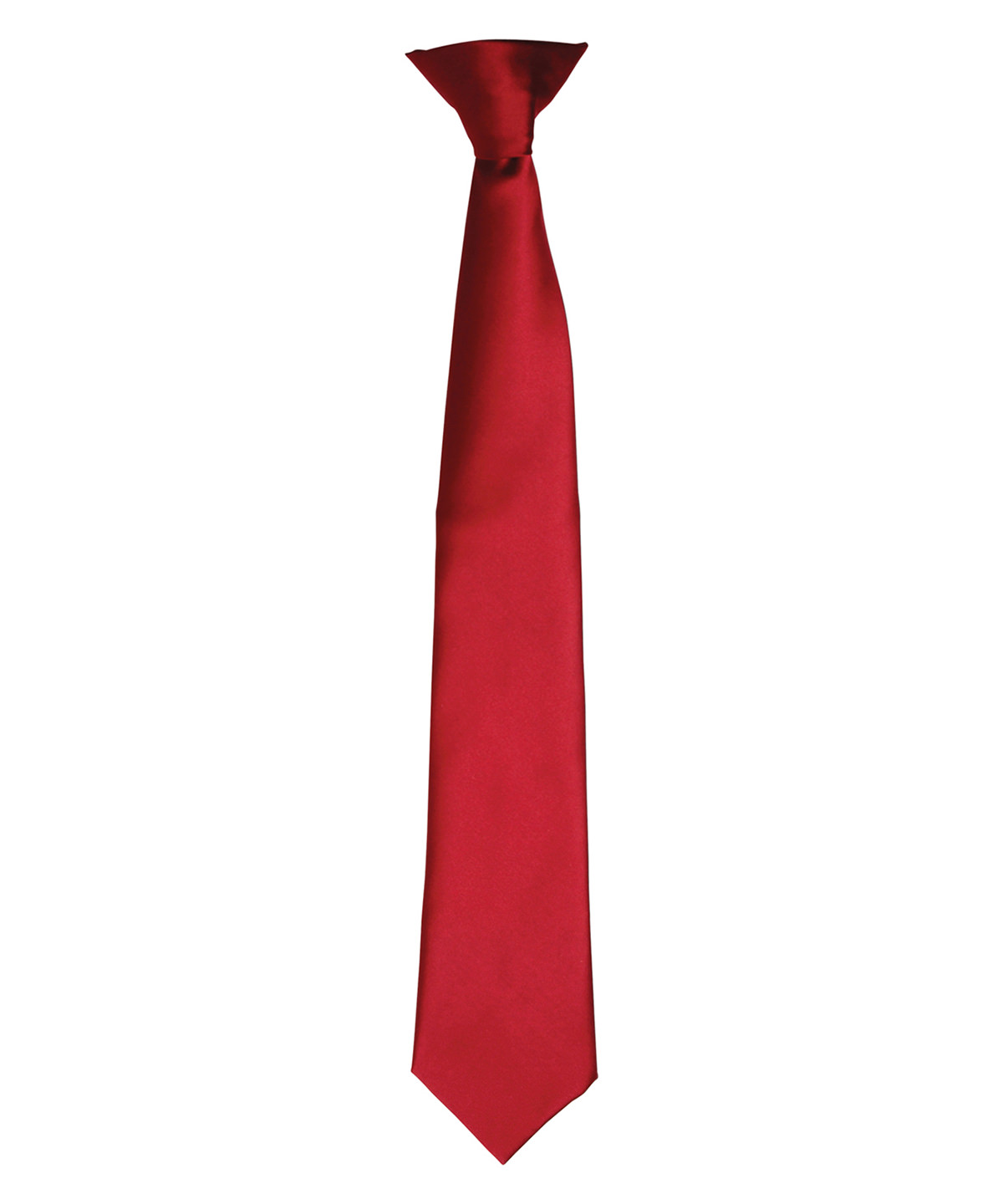 PR755 ‘Colours’ satin clip tie Red