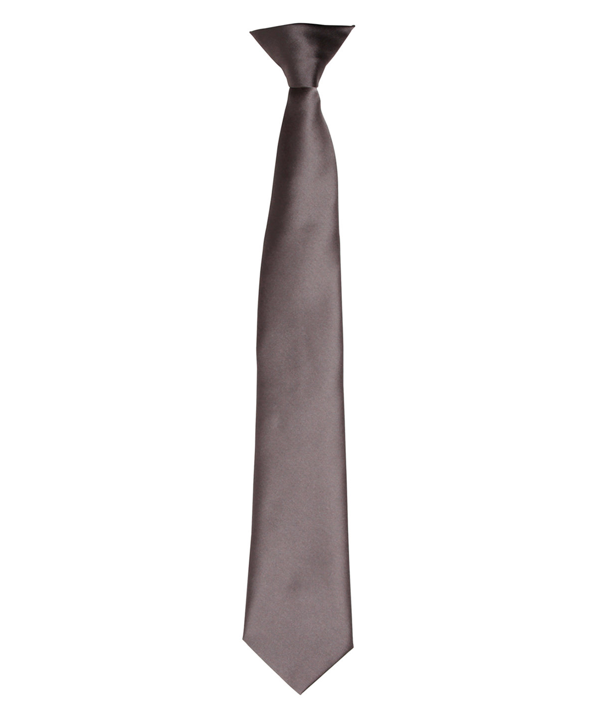 PR755 ‘Colours’ satin clip tie Grey