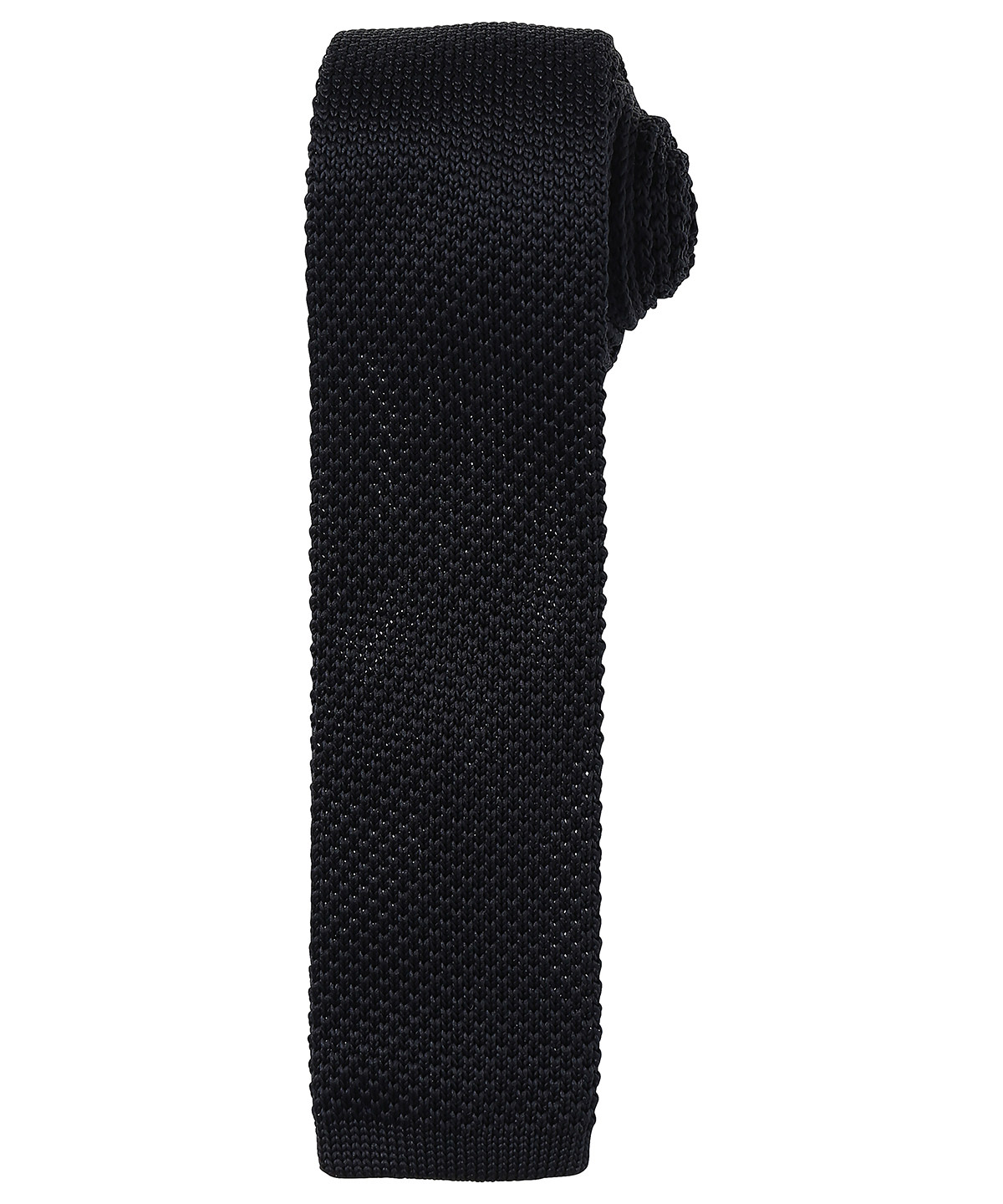 PR789 Slim knitted tie Black