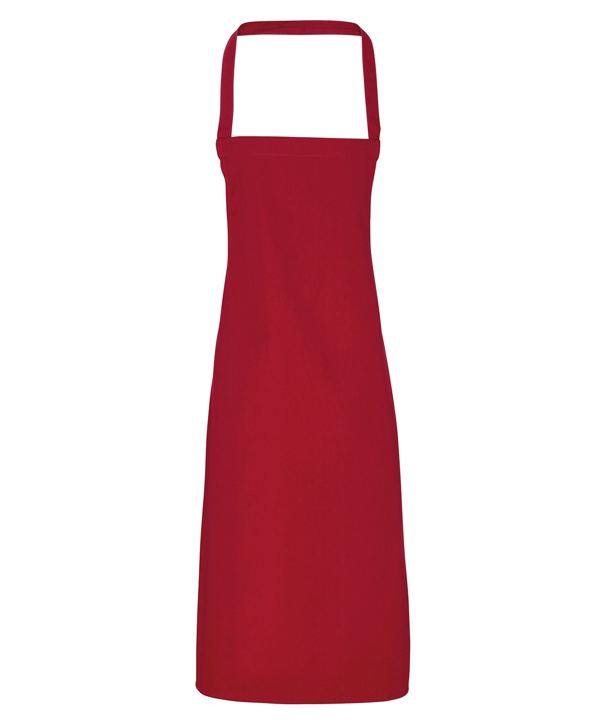 PR102 100% Organic Cotton Bib Apron Red PR102 100% Organic Cotton Bib Apron Red
