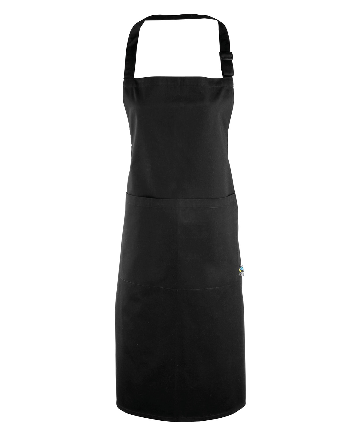 PR112 Cotton bib apron, organic and Fairtrade certified Black