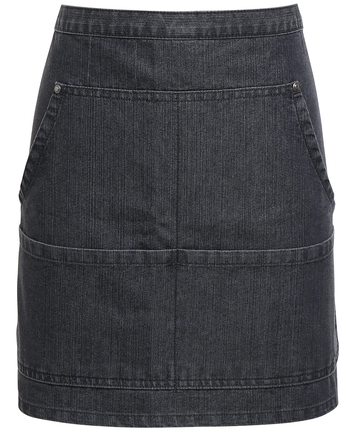 PR125 Jeans stitch denim waist apron Black PR125 Jeans stitch denim waist apron Black