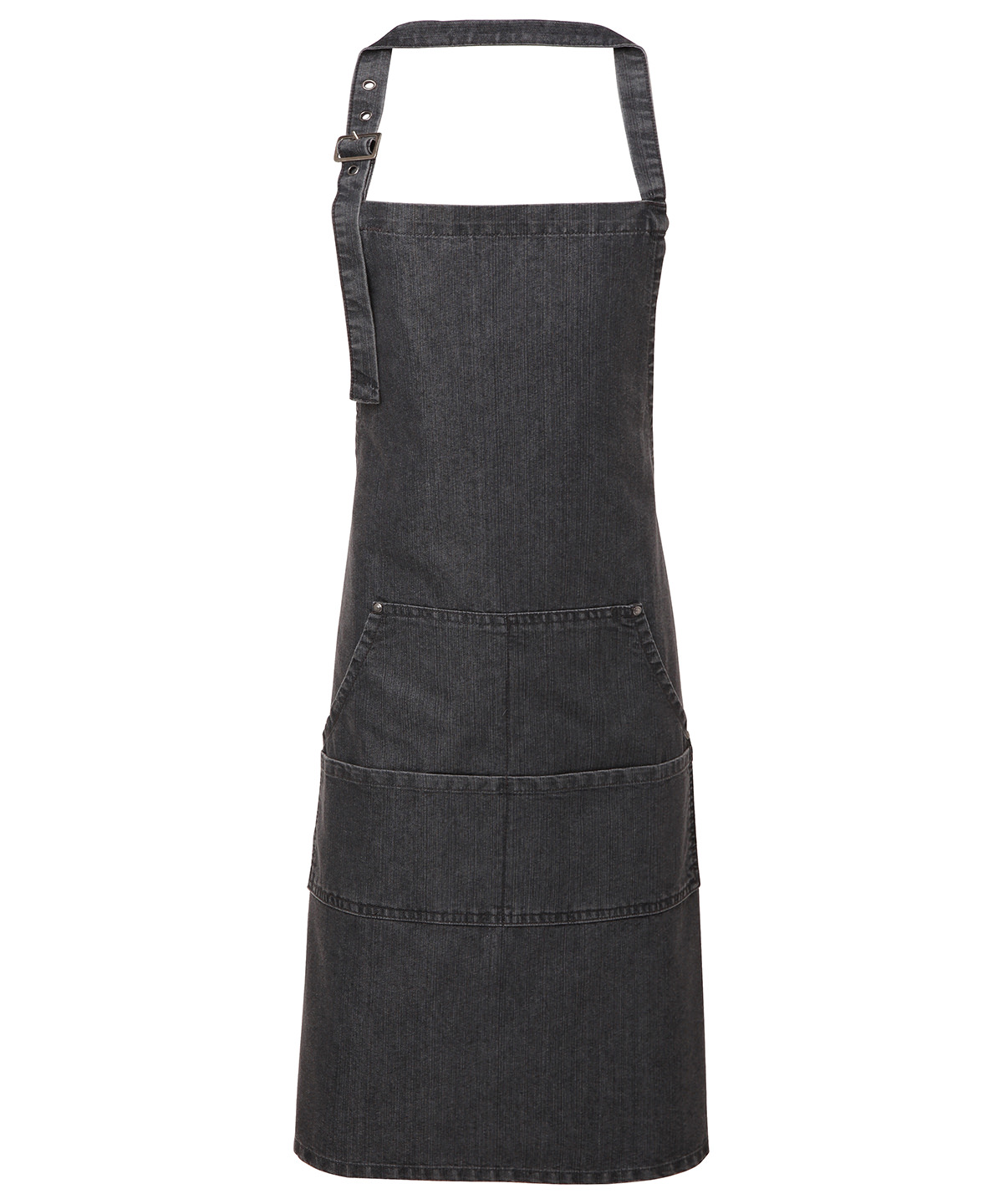 PR126 Jeans stitch bib apron Black PR126 Jeans stitch bib apron Black