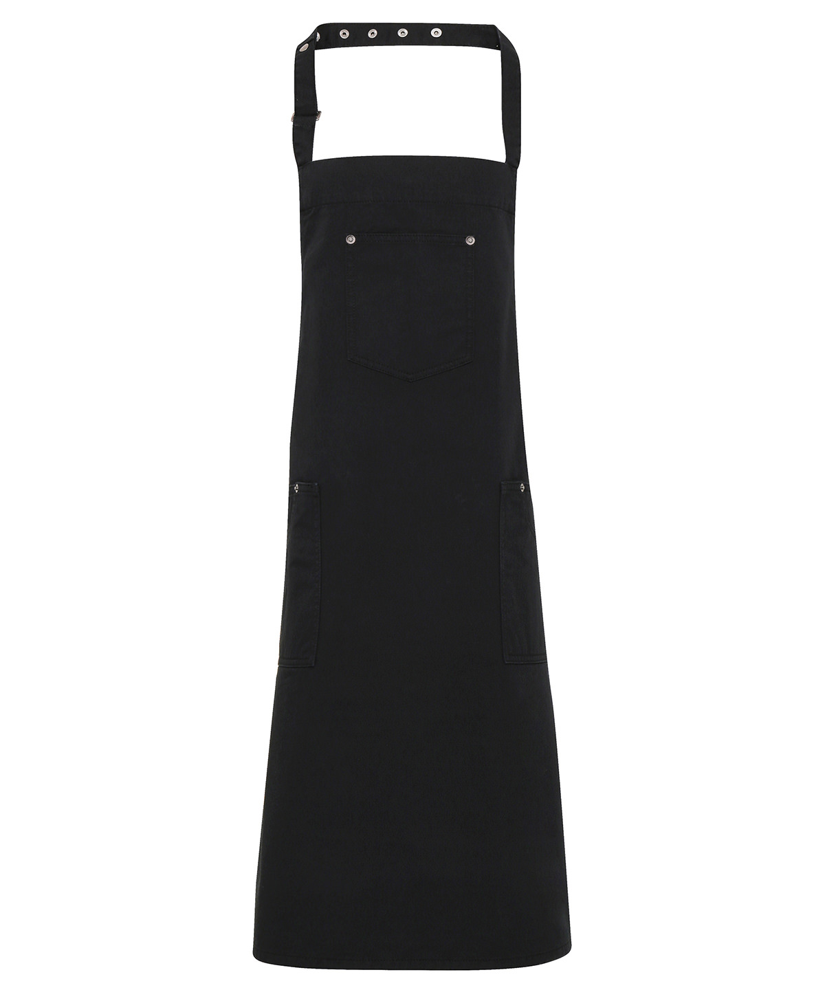 PR132 Chino cotton bib apron Black PR132 Chino cotton bib apron Black