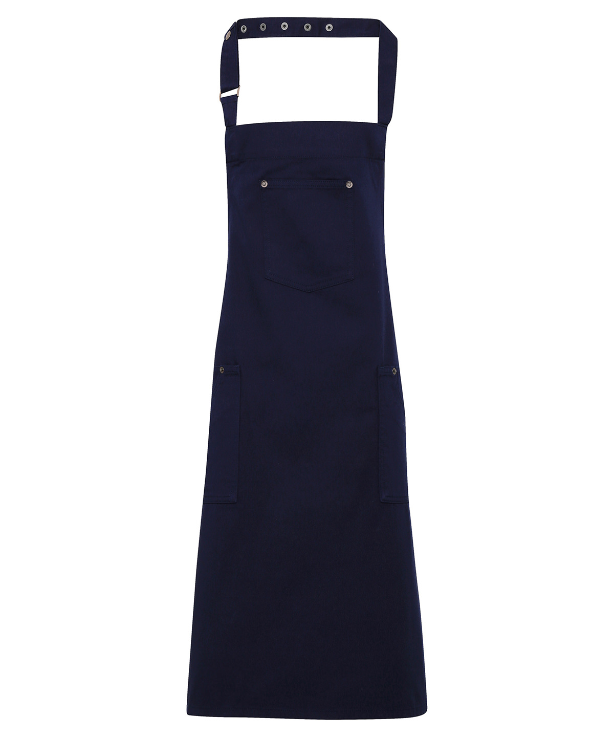 PR132 Chino cotton bib apron Blue PR132 Chino cotton bib apron Blue