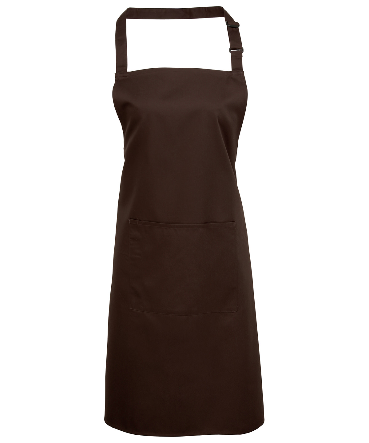 PR154 Colours bib apron with pocket Brown