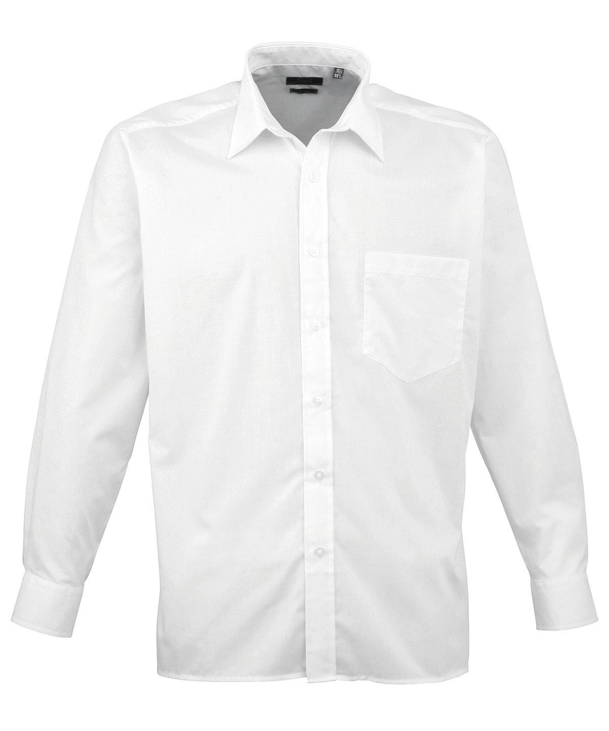 PR200 Long sleeve poplin shirt White
