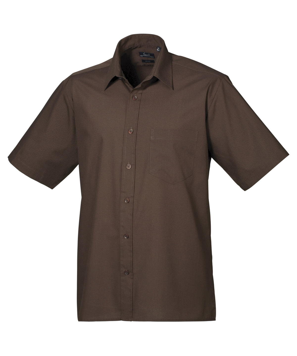 PR202 Short sleeve poplin shirt Brown PR202 Short sleeve poplin shirt Brown