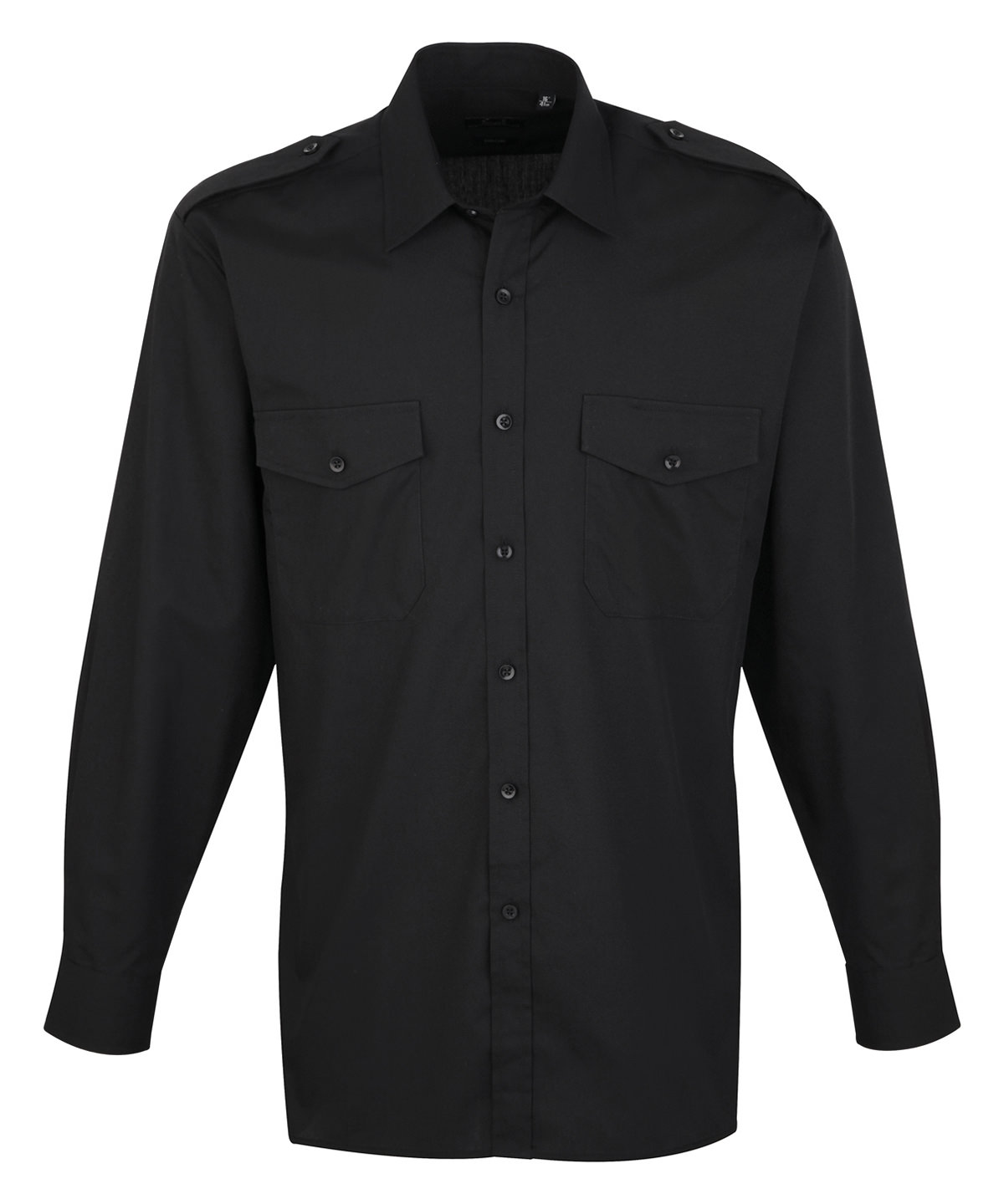 PR210 Long sleeve pilot shirt Black
