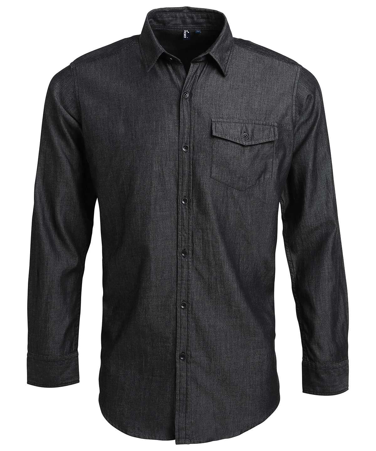 PR222 Jeans stitch denim shirt Black PR222 Jeans stitch denim shirt Black