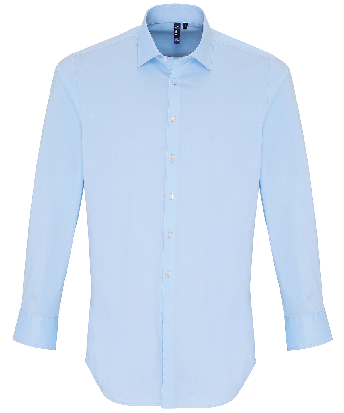 PR244 Stretch fit cotton poplin long sleeve shirt Blue PR244 Stretch fit cotton poplin long sleeve shirt Blue