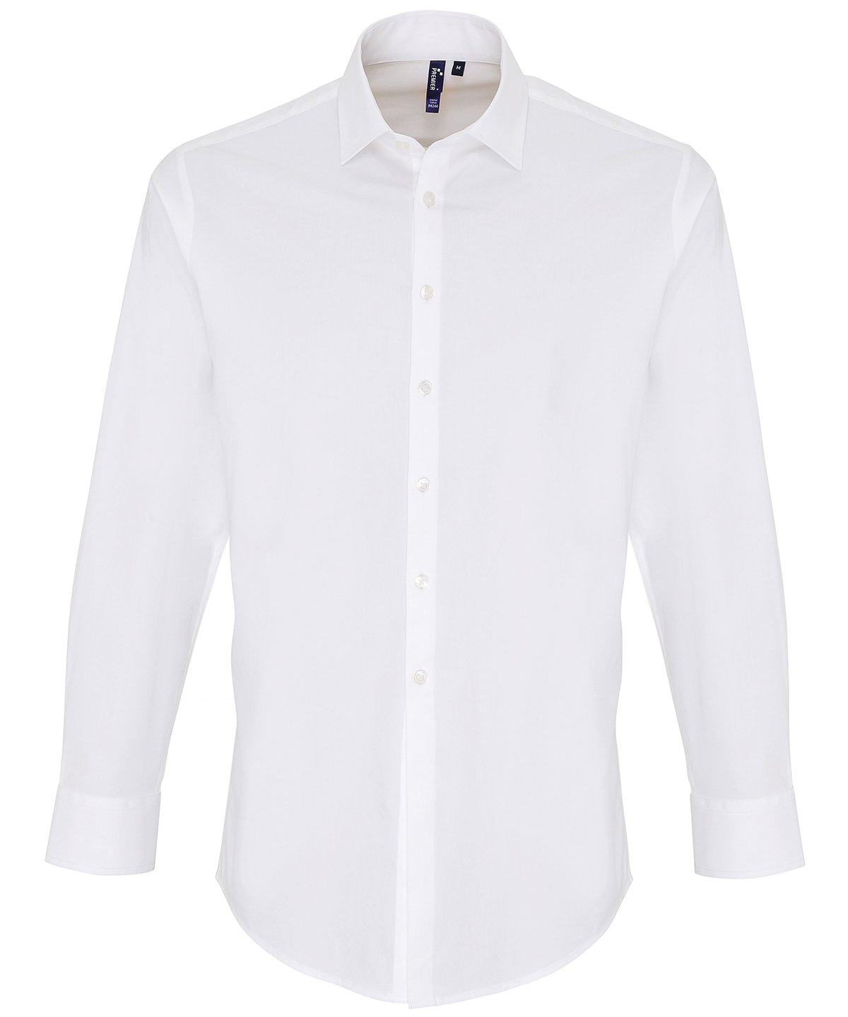 PR244 Stretch fit cotton poplin long sleeve shirt White PR244 Stretch fit cotton poplin long sleeve shirt White