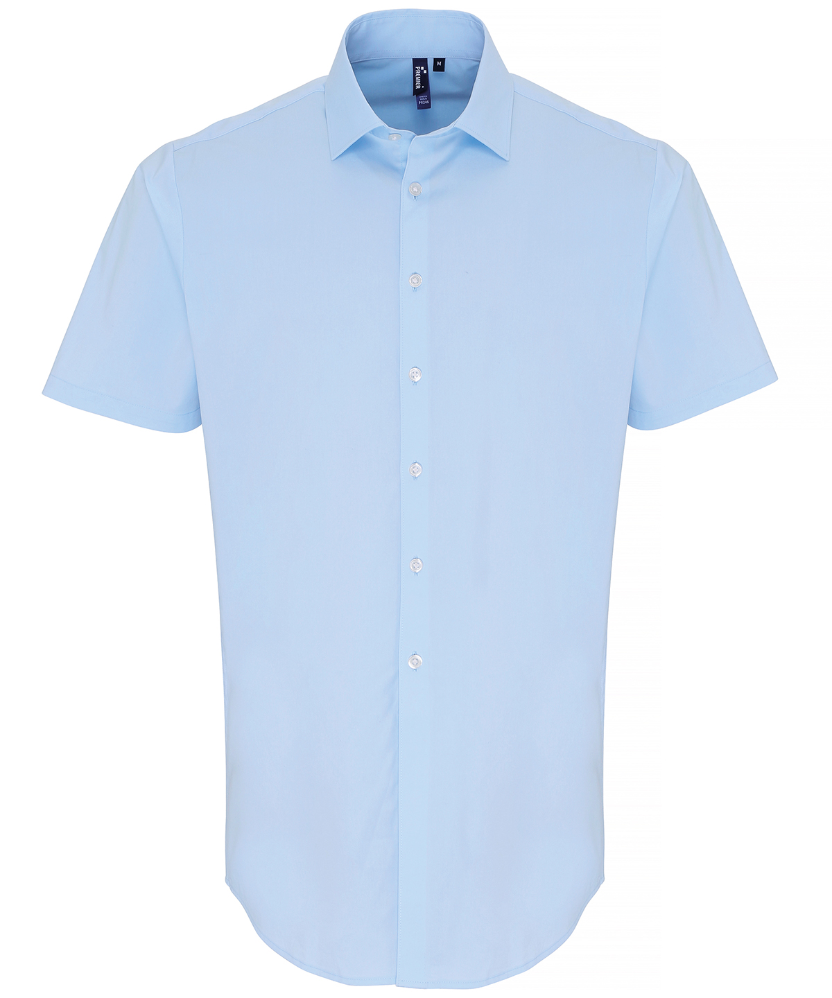 PR246 Stretch fit cotton poplin short sleeve shirt Blue PR246 Stretch fit cotton poplin short sleeve shirt Blue