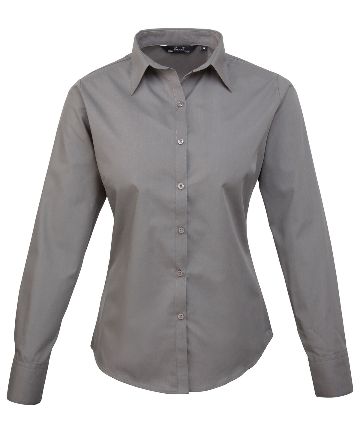 PR300 Women’s poplin long sleeve blouse Grey