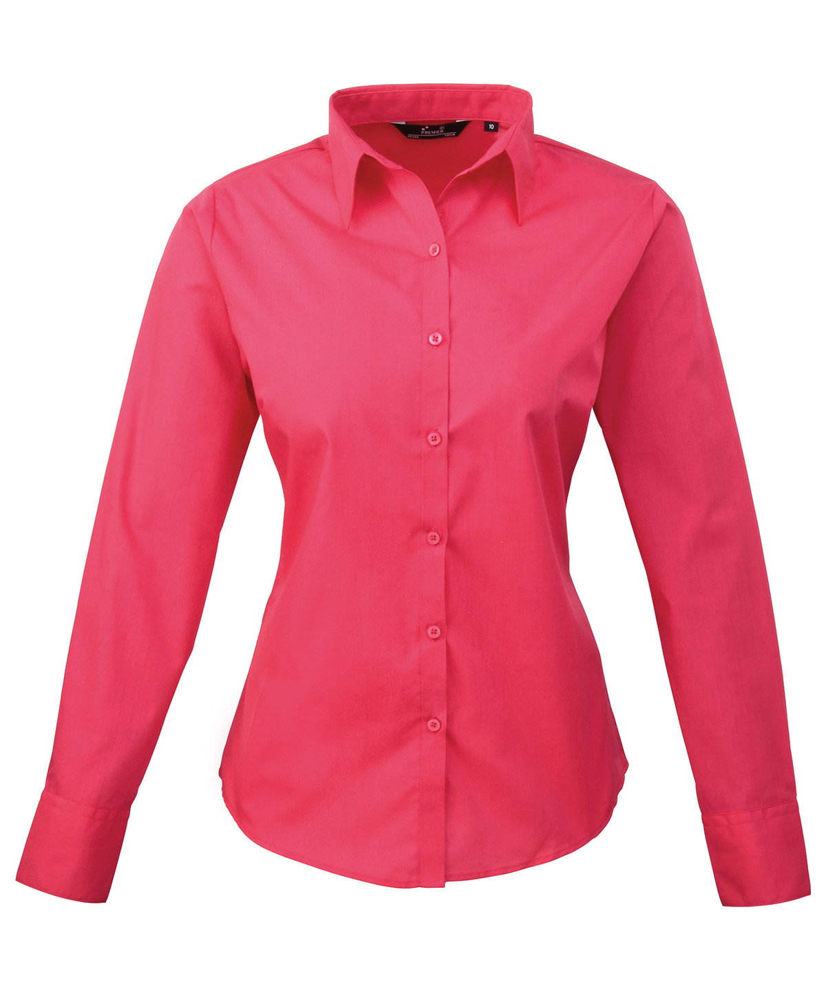 PR300 Women’s poplin long sleeve blouse Pink PR300 Women’s poplin long sleeve blouse Pink