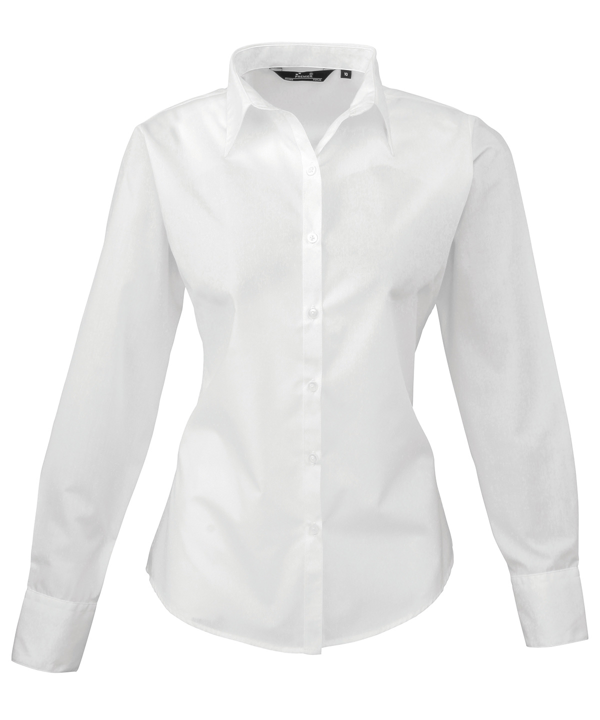PR300 Women’s poplin long sleeve blouse White PR300 Women’s poplin long sleeve blouse White