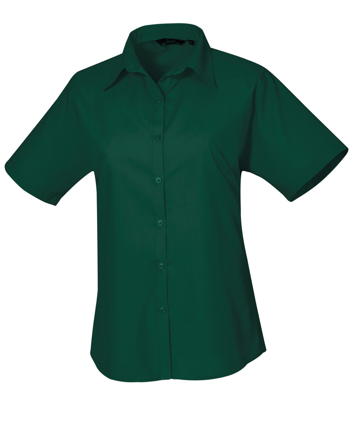 PR302 Women’s short sleeve poplin blouse Green