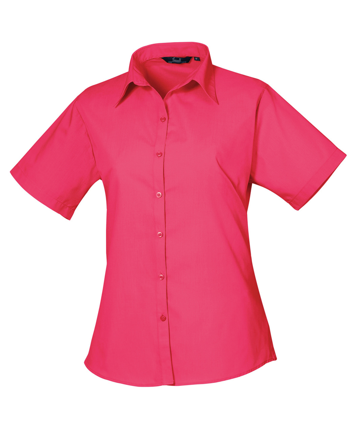PR302 Women’s short sleeve poplin blouse Pink PR302 Women’s short sleeve poplin blouse Pink