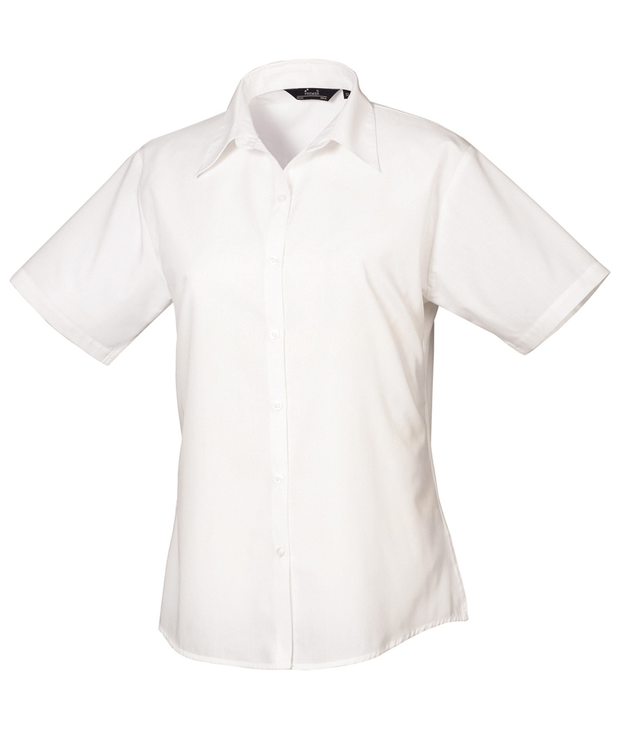 PR302 Women’s short sleeve poplin blouse White PR302 Women’s short sleeve poplin blouse White