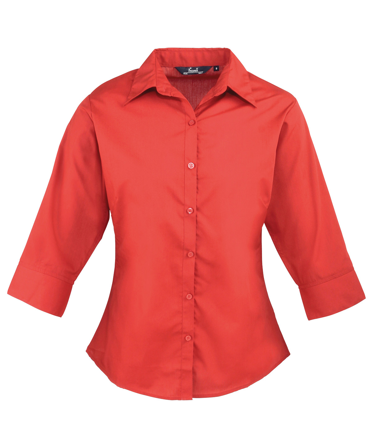 PR305 Women’s ¾ sleeve poplin blouse Red