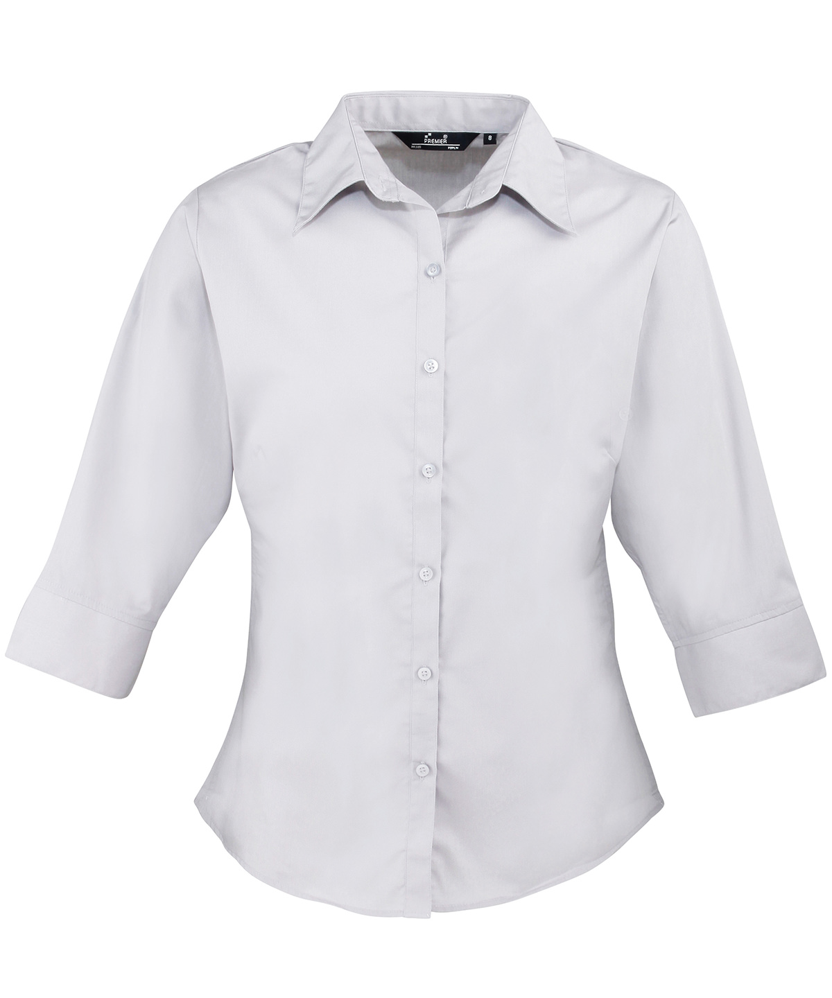 PR305 Women’s ¾ sleeve poplin blouse Grey PR305 Women’s ¾ sleeve poplin blouse Grey