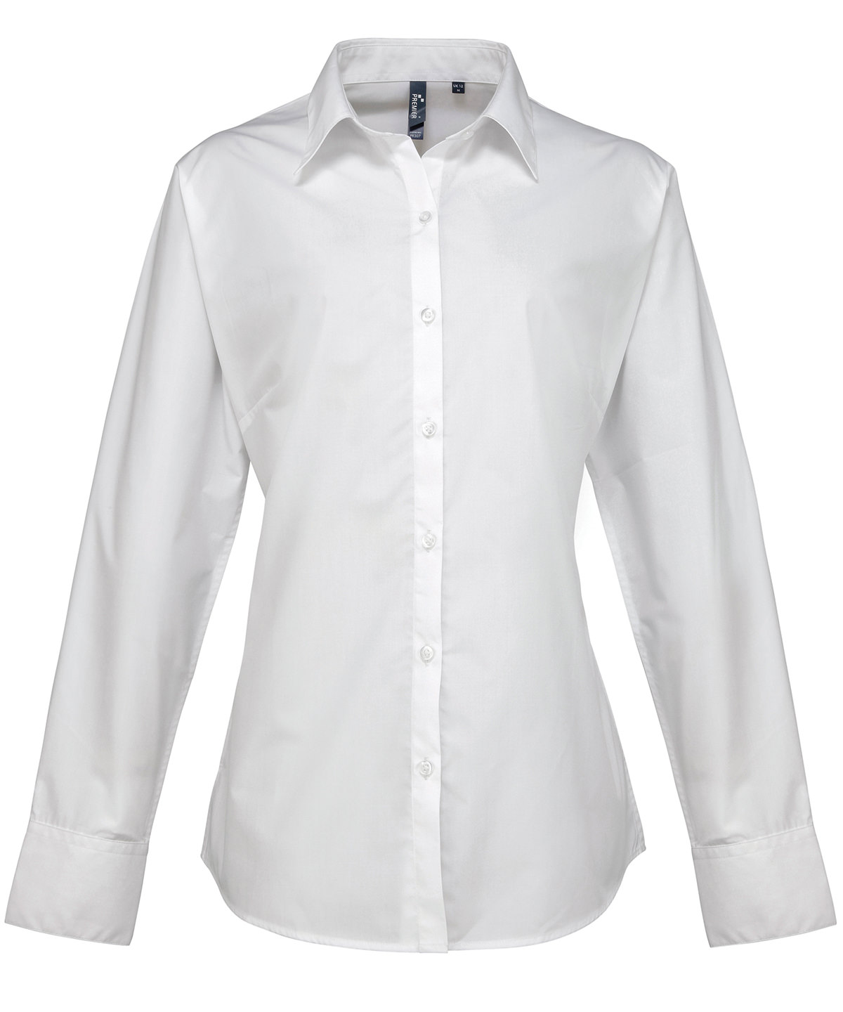 PR307 Women’s supreme poplin long sleeve shirt White