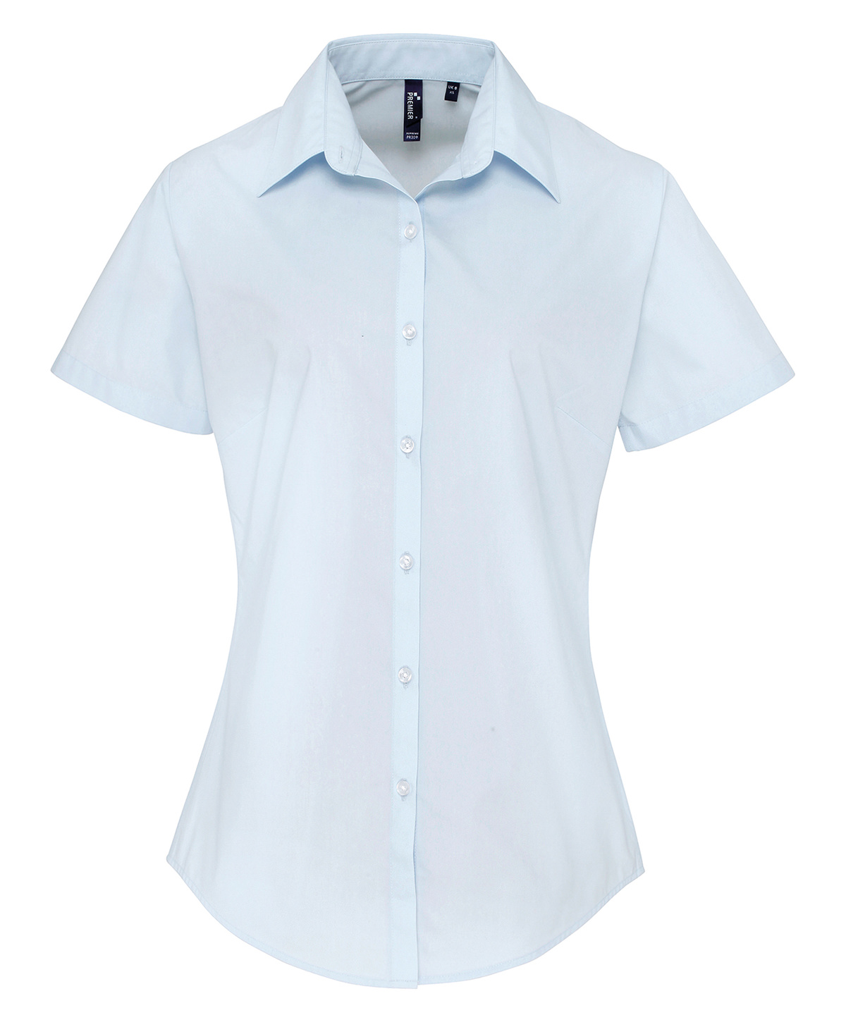 PR309 Women’s supreme poplin short sleeve shirt Blue PR309 Women’s supreme poplin short sleeve shirt Blue