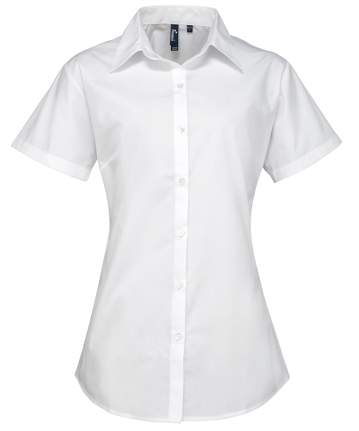 PR309 Women’s supreme poplin short sleeve shirt White PR309 Women’s supreme poplin short sleeve shirt White