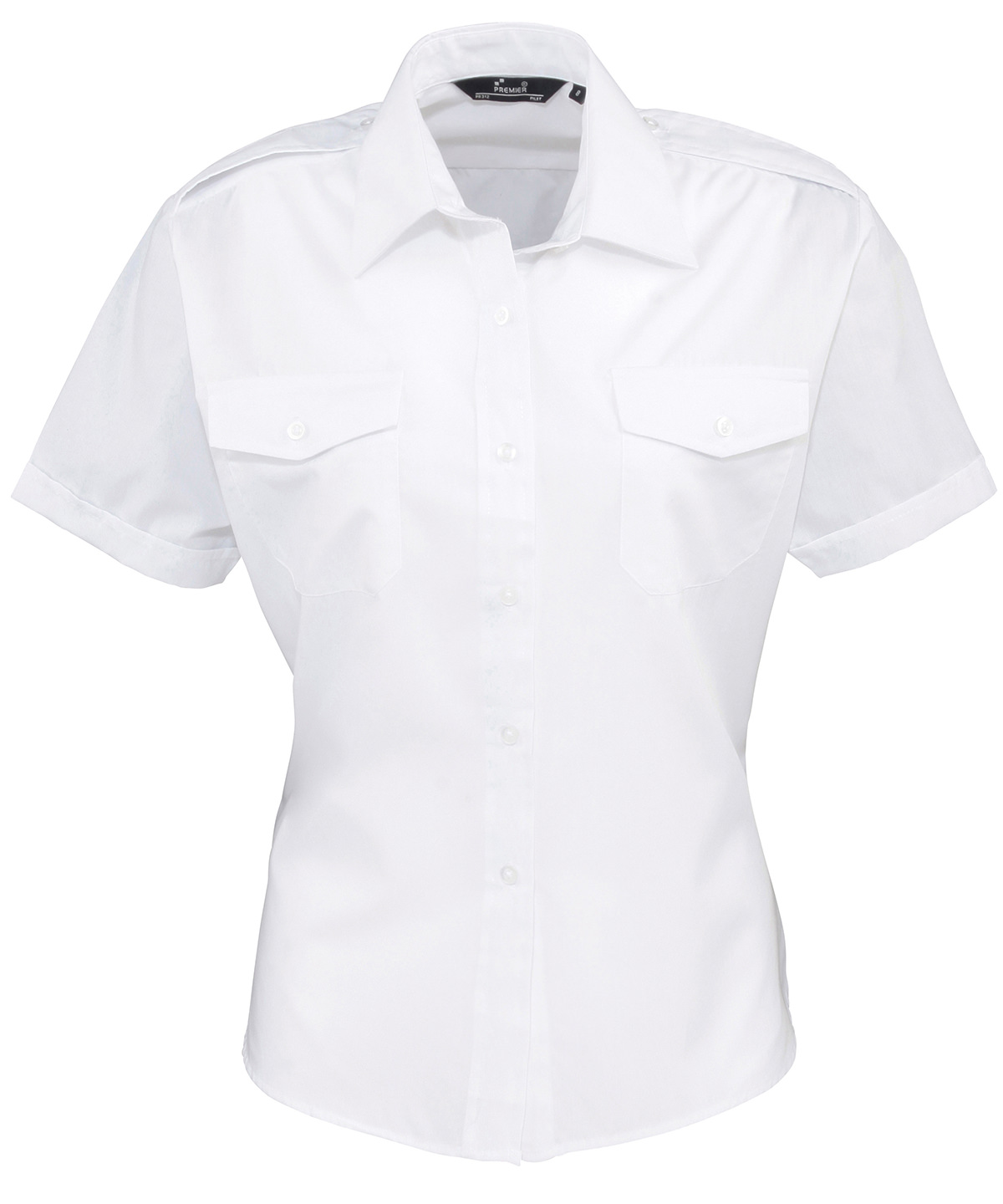 PR312 Women’s short sleeve pilot blouse White PR312 Women’s short sleeve pilot blouse White