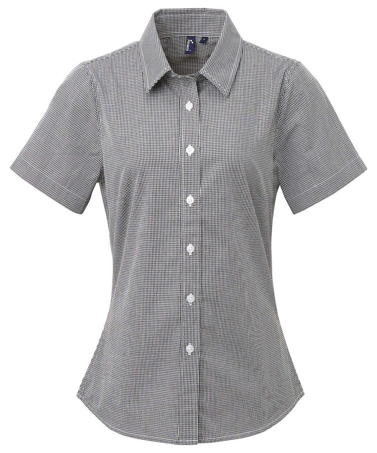 PR321 Women’s Microcheck (Gingham) short sleeve cotton shirt Pattern