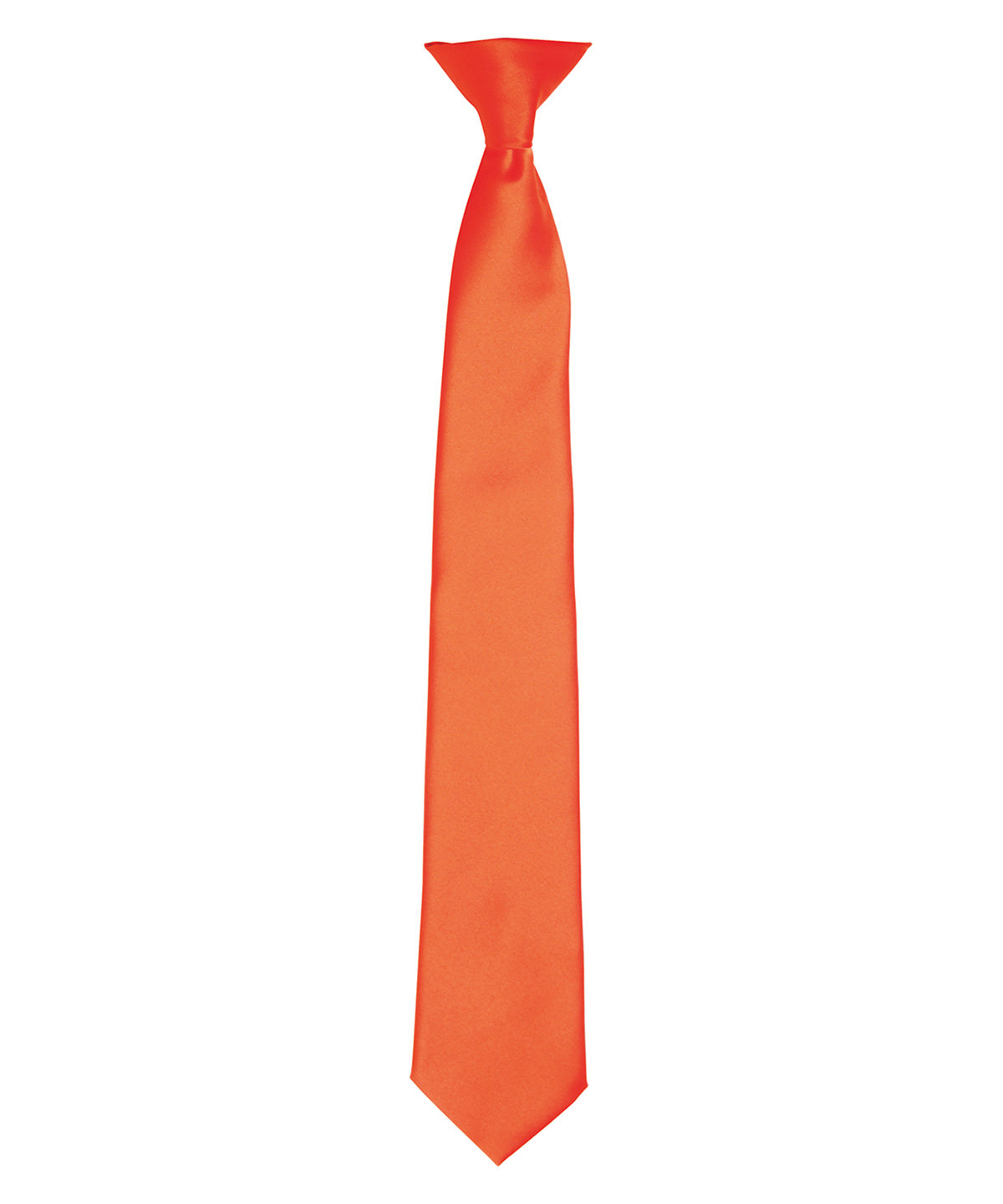 PR755 ‘Colours’ satin clip tie Orange