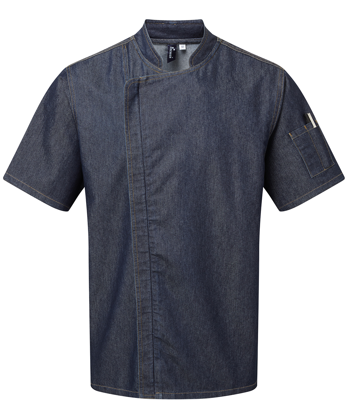 PR906 Chef’s zip-close short sleeve jacket Blue