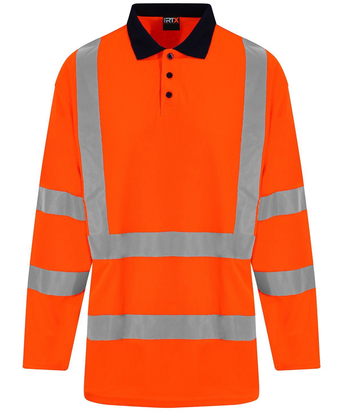RX715 High visibility long sleeve polo Orange