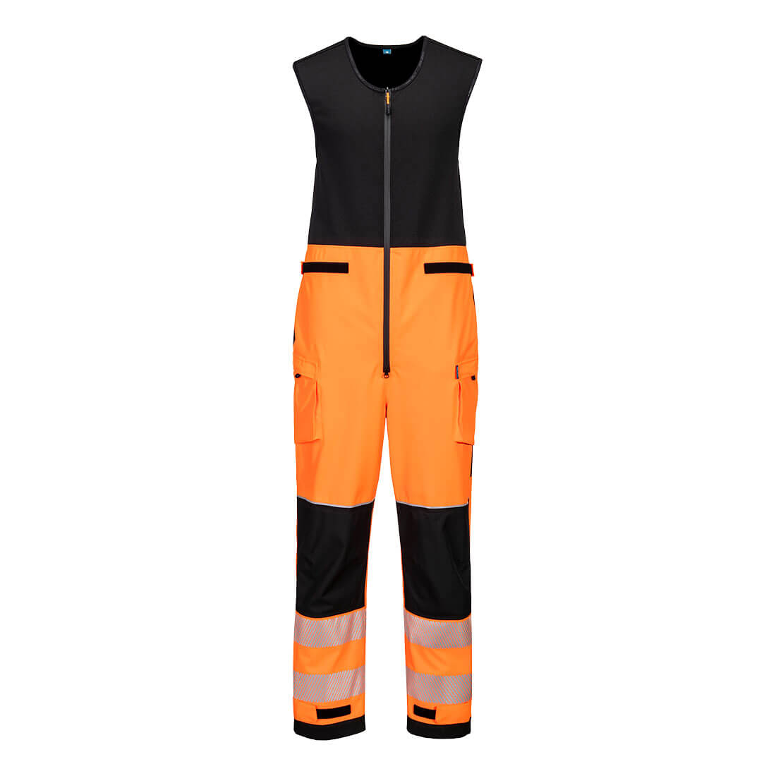 T150 PW3 Hi-Vis Rain Salopettes (3L) Orange/Black