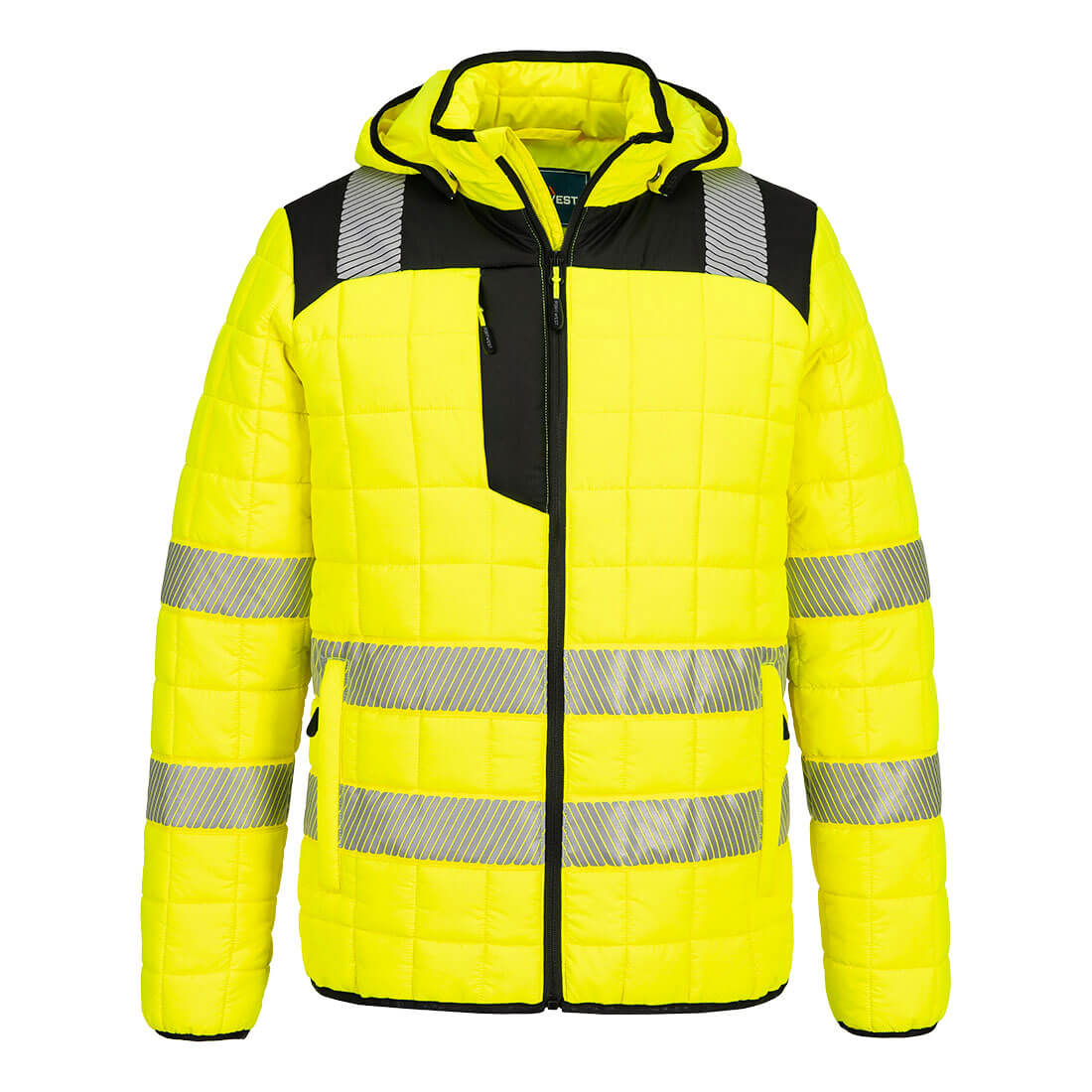 T165 PW3 Hi-Vis Square Baffle Jacket Yellow/Black