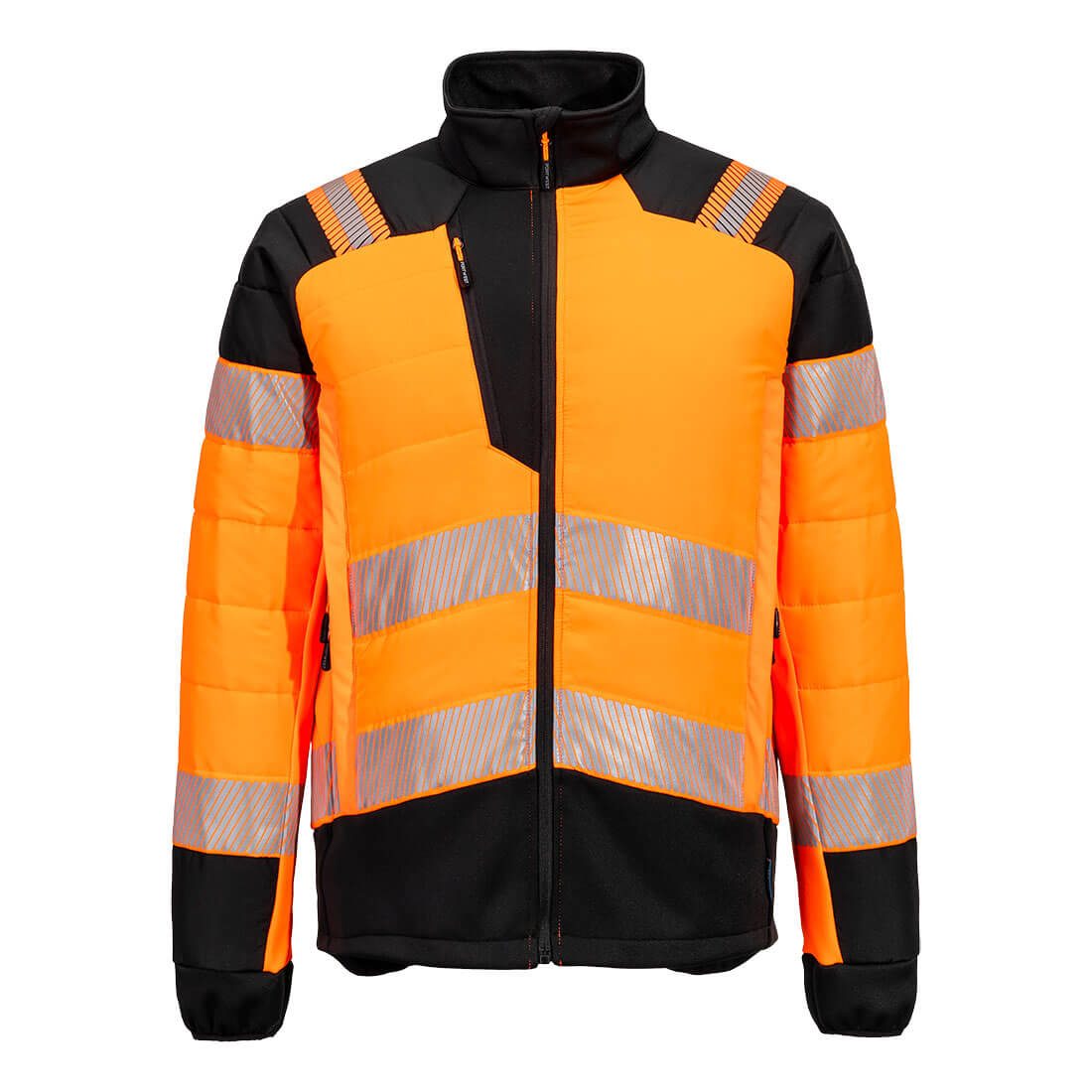 T170  PW3 Hi-Vis Hybrid Baffle Jacket Orange/Black