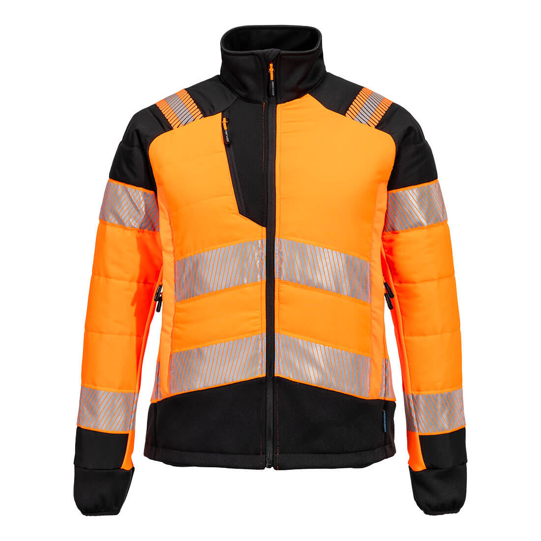T171 PW3 Hi-Vis Women’s Hybrid Baffle Jacket Orange/Black