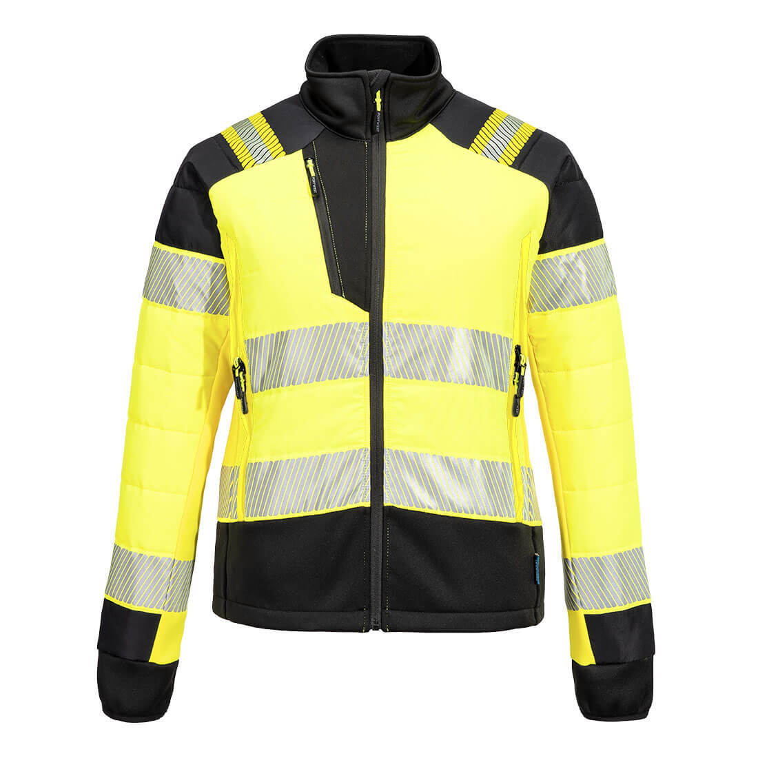 T171 PW3 Hi-Vis Women’s Hybrid Baffle Jacket Yellow/Black