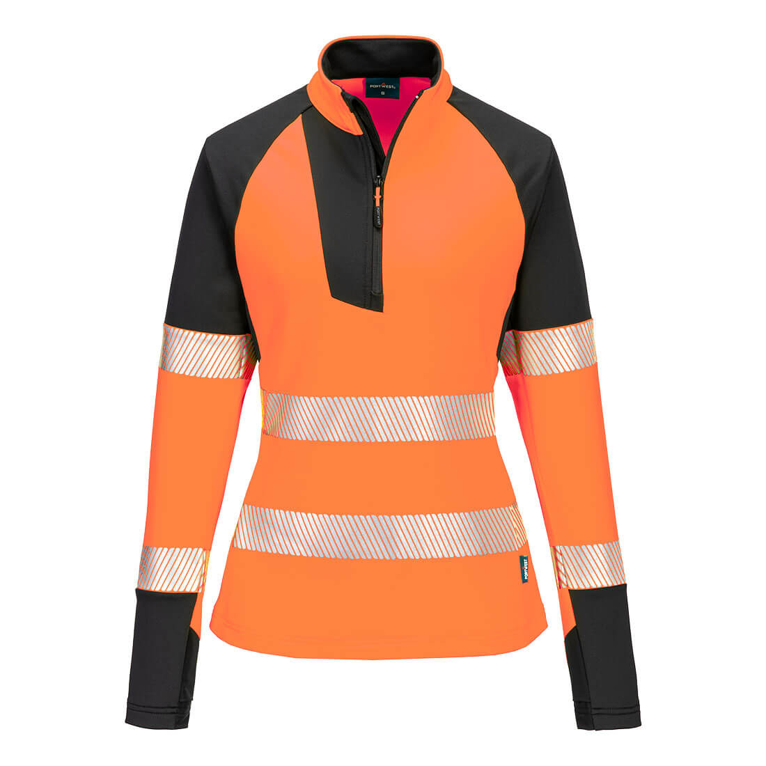 T173 PW3 Hi-Vis Women’s 1/4 Zip Sweatshirt Orange/Black T173 PW3 Hi-Vis Women’s 1/4 Zip Sweatshirt Orange/Black