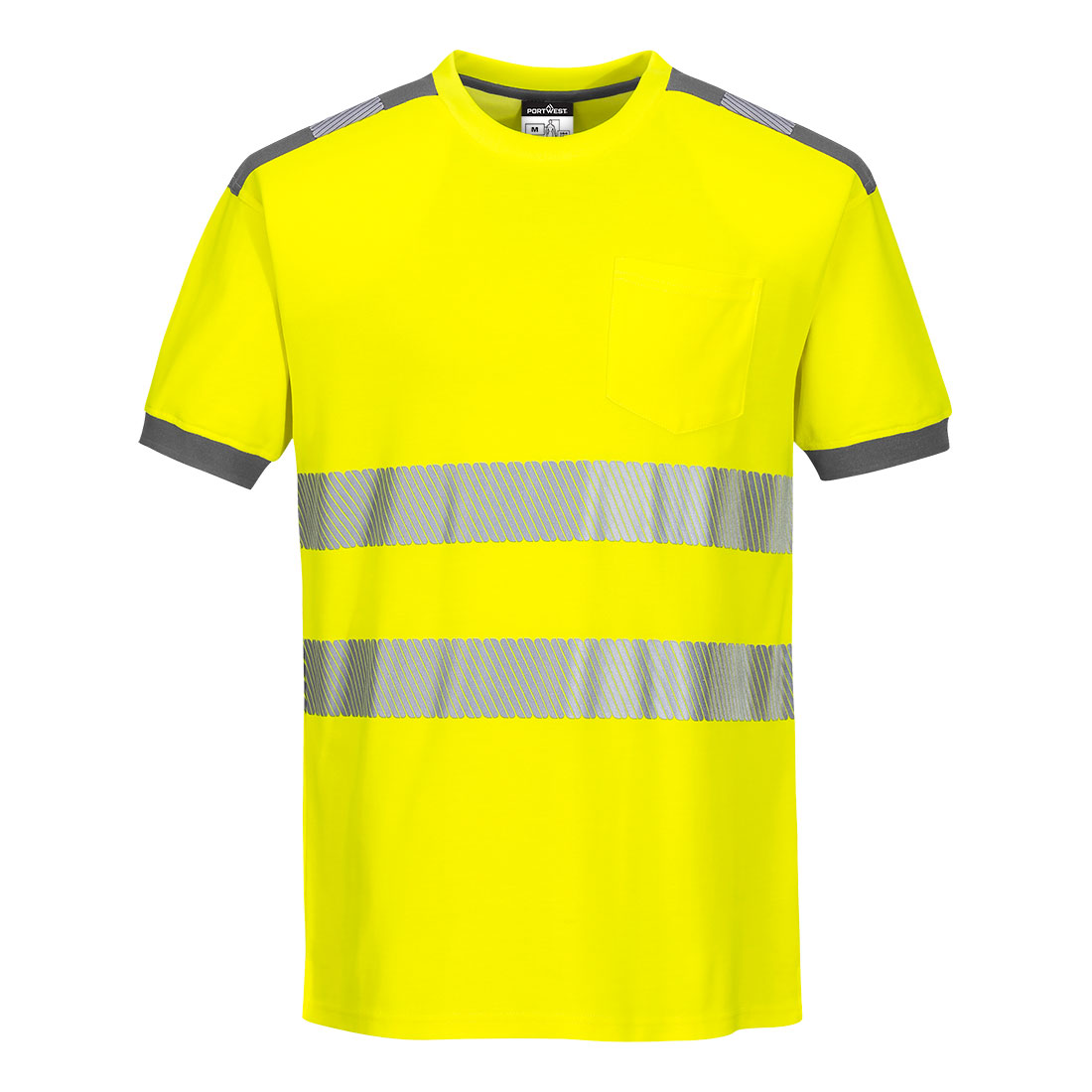T181 PW3 Hi-Vis Cotton Comfort T-Shirt S/S Yellow/Grey T181 PW3 Hi-Vis Cotton Comfort T-Shirt S/S Yellow/Grey