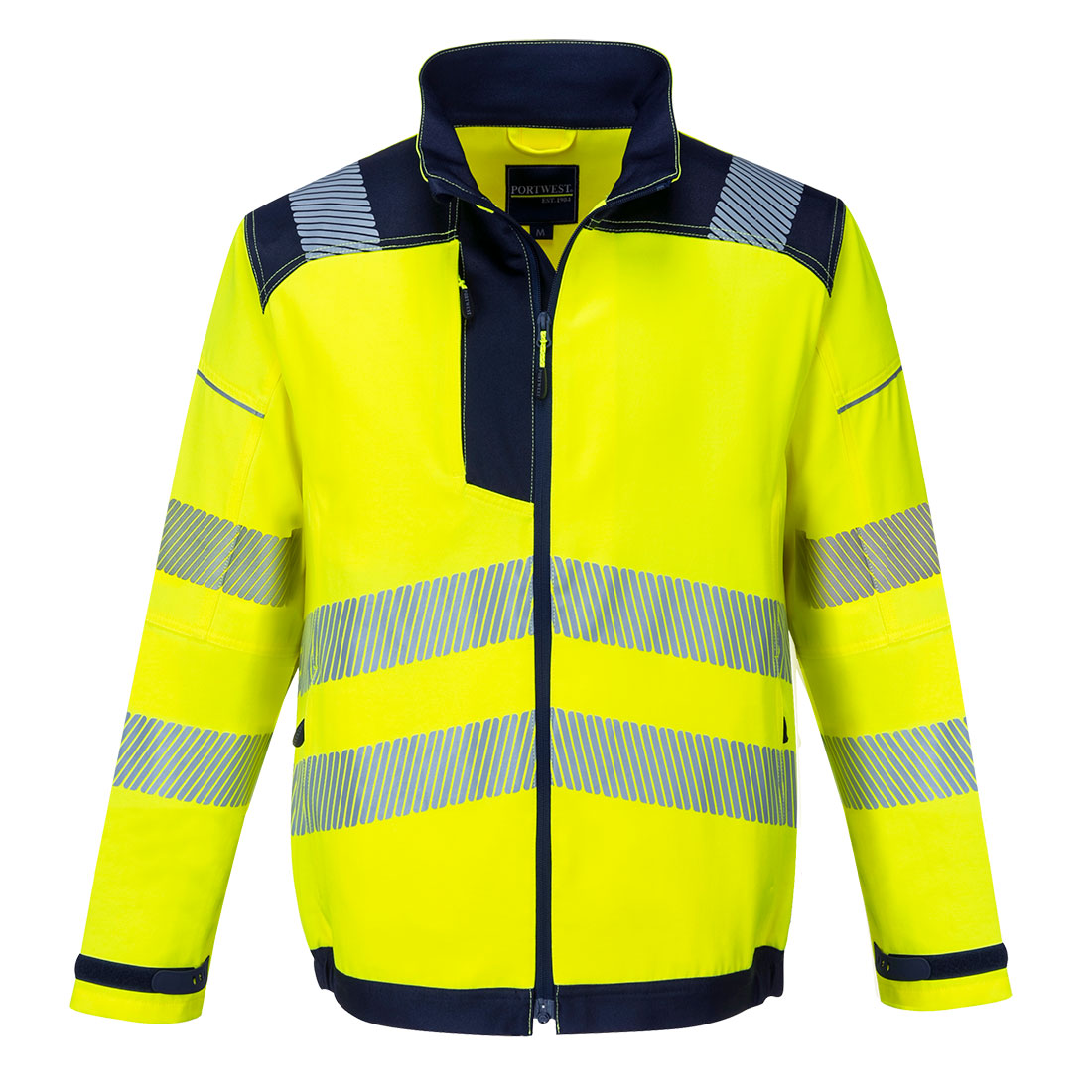 T500 PW3 Hi-Vis Work Jacket Yellow/Navy