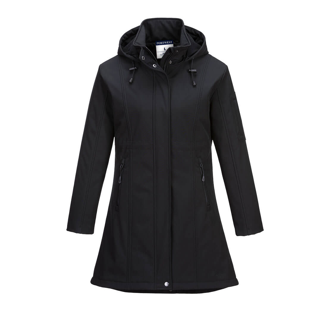 TK42 Carla Women’s Hooded Softshell Jacket (3L) Black