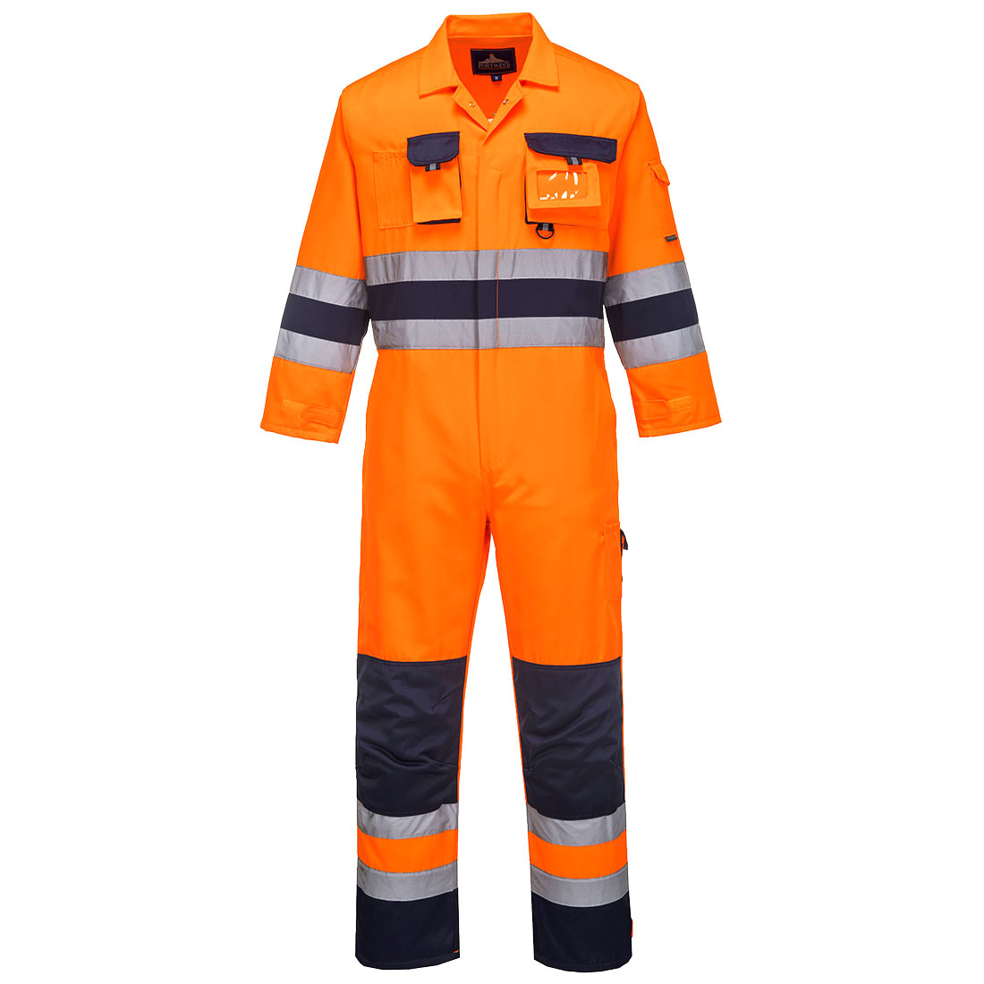 TX55 Nantes Hi-Vis Contrast Work Coverall Orange/Navy TX55 Nantes Hi-Vis Contrast Work Coverall Orange/Navy