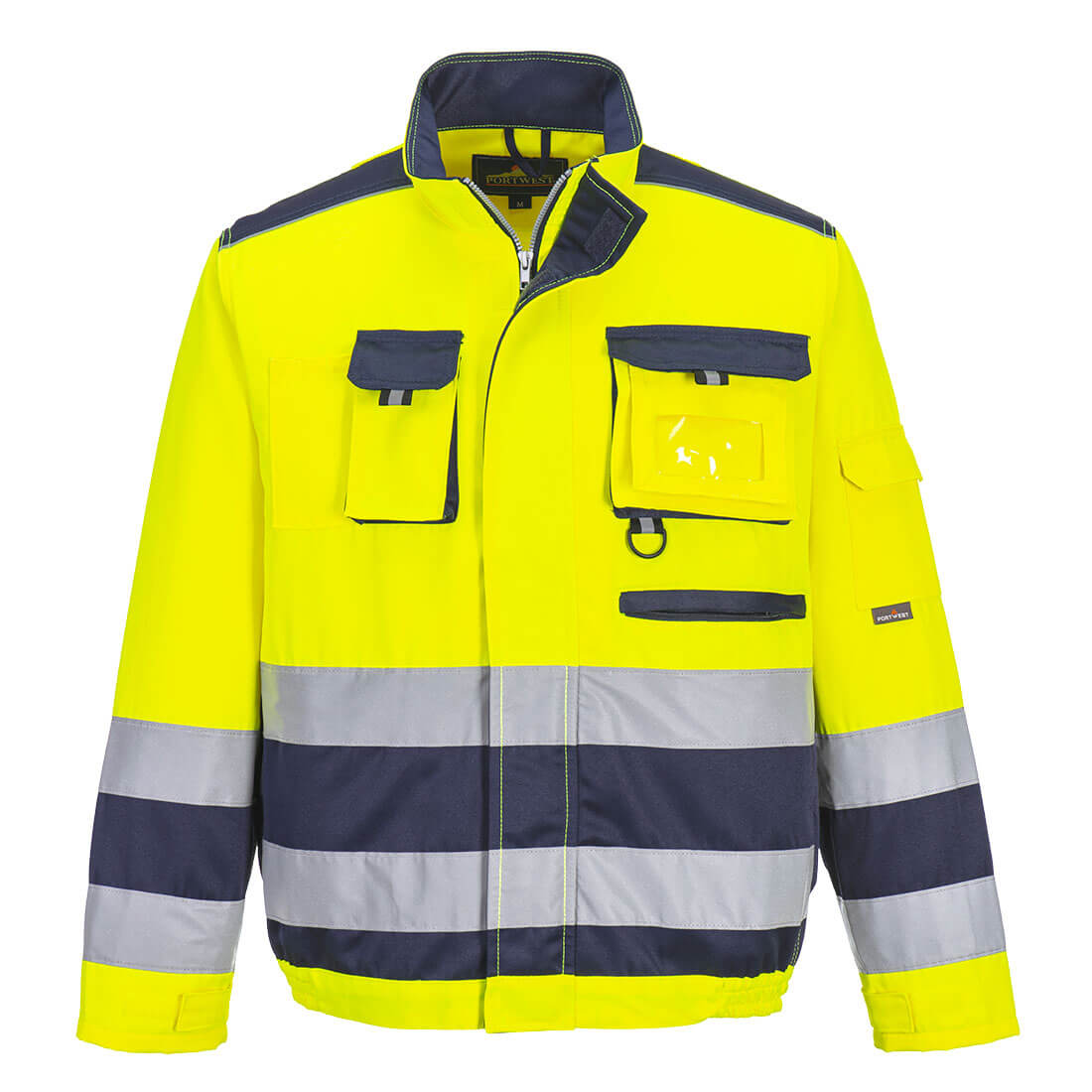 TX50 Lille Hi-Vis Contrast Bomber Jacket Yellow/Navy TX50 Lille Hi-Vis Contrast Bomber Jacket Yellow/Navy