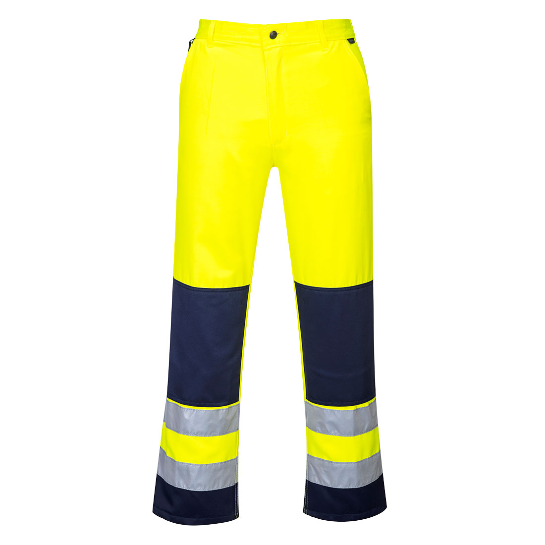 TX71 Seville Hi-Vis Contrast Work Trousers Yellow/Navy