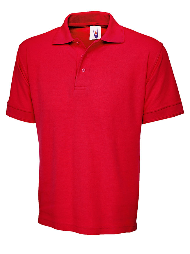 UC104 Red Heavyweight Cotton Poloshirt