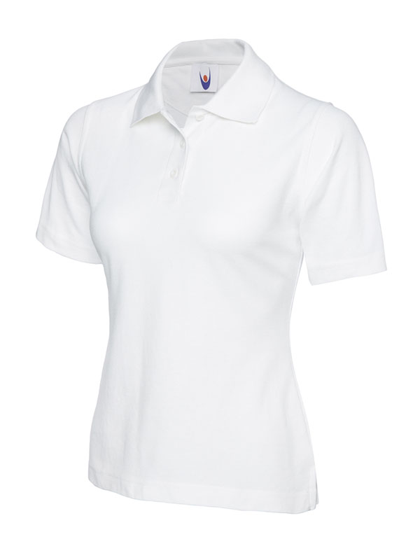 UC106 White Ladies Classic Poloshirt